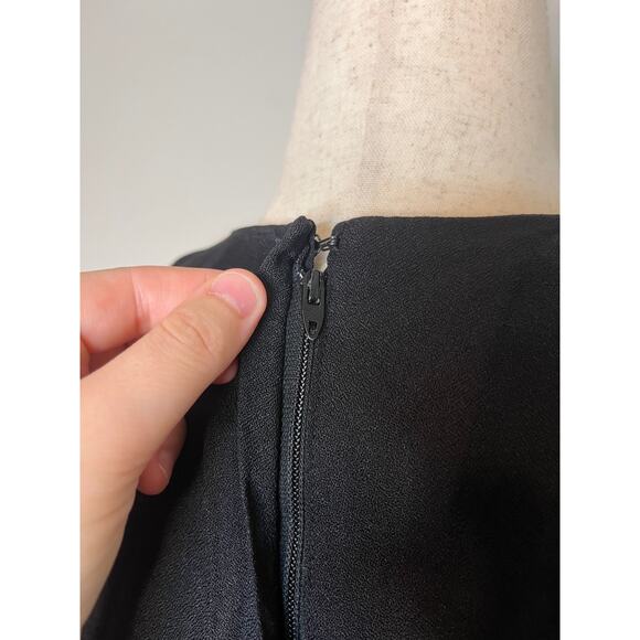 1970s JCPenney Fashions Sheer Black Rainbow Floral Dark Romantic Maxi Dress L - Picture 10 of 11